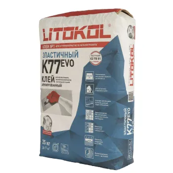 Изображение товара Клей для плитки Litokol Superflex K77 25 кг для наружных и внутренних работ Изображение товара Клей для плитки Litokol Superflex K77 25 кг для наружных и внутренних работ