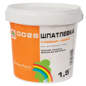 Изображение товара Шпаклевка маслянно-клеевая Радуга-0026 Люкс 1,5 кг для внутренних работ Изображение товара Шпаклевка маслянно-клеевая Радуга-0026 Люкс 1,5 кг для внутренних работ