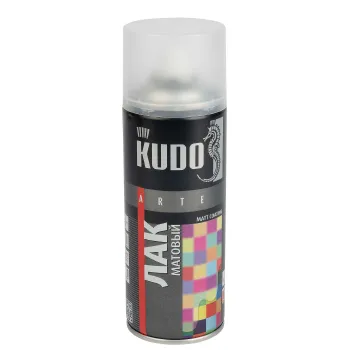 Изображение товара Лак аэрозольный акриловый матовый KUDO 0, 52 л - универсальное декоративное покрытие для внутренних Изображение товара Лак аэрозольный акриловый матовый KUDO 0, 52 л - универсальное декоративное покрытие для внутренних