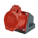 Розетка силовая стационарная 16А 380 В IP44 красная IEK_2