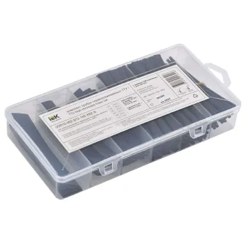 Изображение товара Набор термоусадочных трубок ТТУ нг-LS 100 мм черный 100 шт IEK Изображение товара Набор термоусадочных трубок ТТУ нг-LS 100 мм черный 100 шт IEK