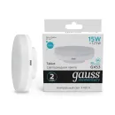 Лампа светодиодная Gauss 15Вт GX53 нейтральный белый свет 4100K таблетка_2