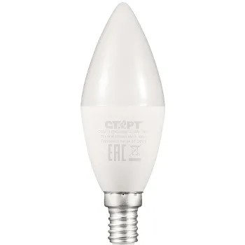 Изображение товара Лампа светодиодная Старт 10Вт E14 теплый свет 3000K Изображение товара Лампа светодиодная Старт 10Вт E14 теплый свет 3000K