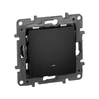 Изображение товара Механизм выключателя одноклавишный с подсветкой Legrand Etika антрацит IP20 Изображение товара Механизм выключателя одноклавишный с подсветкой Legrand Etika антрацит IP20