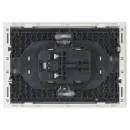 Розетка двухместная без заземления со шторками Forte&Piano белая IP20 IEK_2