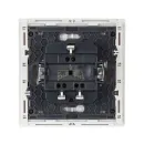 Выключатель двухклавишный с подсветкой Forte&Piano белый IP20 IEK_3