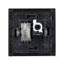 Розетка ТВ+RJ45 6Е Forte&Piano черная IP20 IEK_2