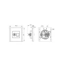 Розетка ТВ+RJ45 6Е Forte&Piano черная IP20 IEK_3