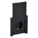 Розетка одноместная с заземлением со шторками и крышкой Forte&Piano черная IP44 IEK_1