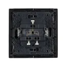 Выключатель двухклавишный с подсветкой Forte&Piano черный IP20 IEK_3