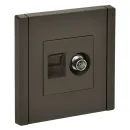 Розетка ТВ+RJ45 5E Forte&Piano серая IP20 IEK_1