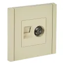 Розетка ТВ+RJ45 5E Forte&Piano ваниль IP20 IEK_1