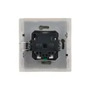 Розетка одноместная с заземлением со шторками и крышкой Forte&Piano ваниль IP44 IEK_3