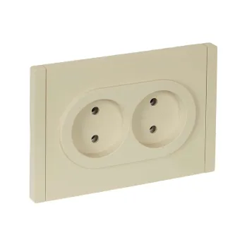 Изображение товара Розетка двухместная без заземления Forte&Piano IEK IP20 встраиваемая бежевый Изображение товара Розетка двухместная без заземления Forte&Piano IEK IP20 встраиваемая бежевый