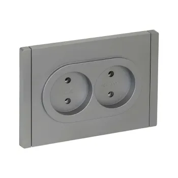 Изображение товара Розетка двухместная Forte&Piano без заземления IEK сталь Изображение товара Розетка двухместная Forte&Piano без заземления IEK сталь
