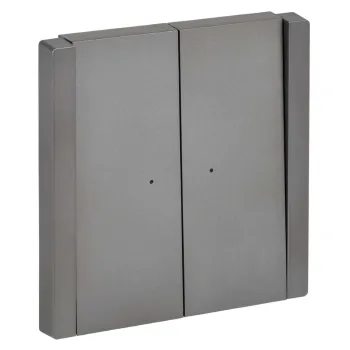 Изображение товара Двухклавишный выключатель с подсветкой Forte&Piano IEK сталь Изображение товара Двухклавишный выключатель с подсветкой Forte&Piano IEK сталь