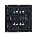 Переключатель проходной двухклавишный Forte&Piano сталь IP20 IEK_3