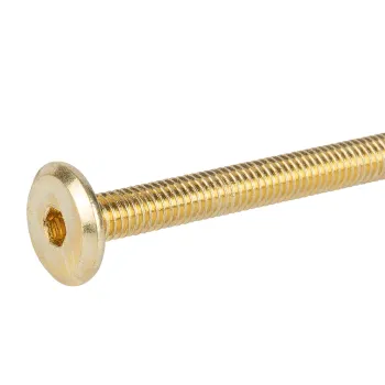 Изображение товара Винт мебельный плоский М6x90 мм латунированный для мебели Изображение товара Винт мебельный плоский М6x90 мм латунированный для мебели