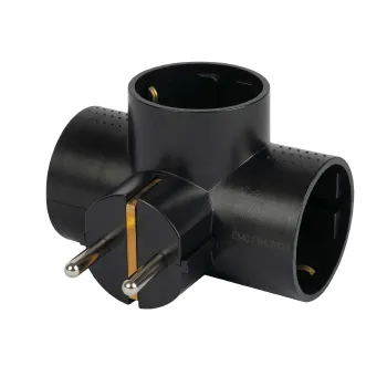 Изображение товара Разветвитель-тройник Фотон 4000 Вт с заземлением черный Изображение товара Разветвитель-тройник Фотон 4000 Вт с заземлением черный