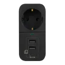 Адаптер сетевой Фотон 4000 Вт с заземлением 2 USB-A + USB-C 2,4А_3