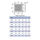 Решетка вентиляционная пластик черная 150x150 мм Era_6