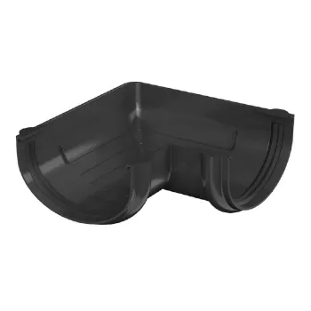 Изображение товара Угол желоба 90 градусов ТЕХНОНИКОЛЬ Оптима черный для водосточной системы Изображение товара Угол желоба 90 градусов ТЕХНОНИКОЛЬ Оптима черный для водосточной системы