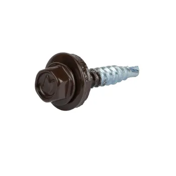 Изображение товара Саморез кровельный Daxmer 4,8х29мм коричневый шоколад 250шт Изображение товара Саморез кровельный Daxmer 4,8х29мм коричневый шоколад 250шт