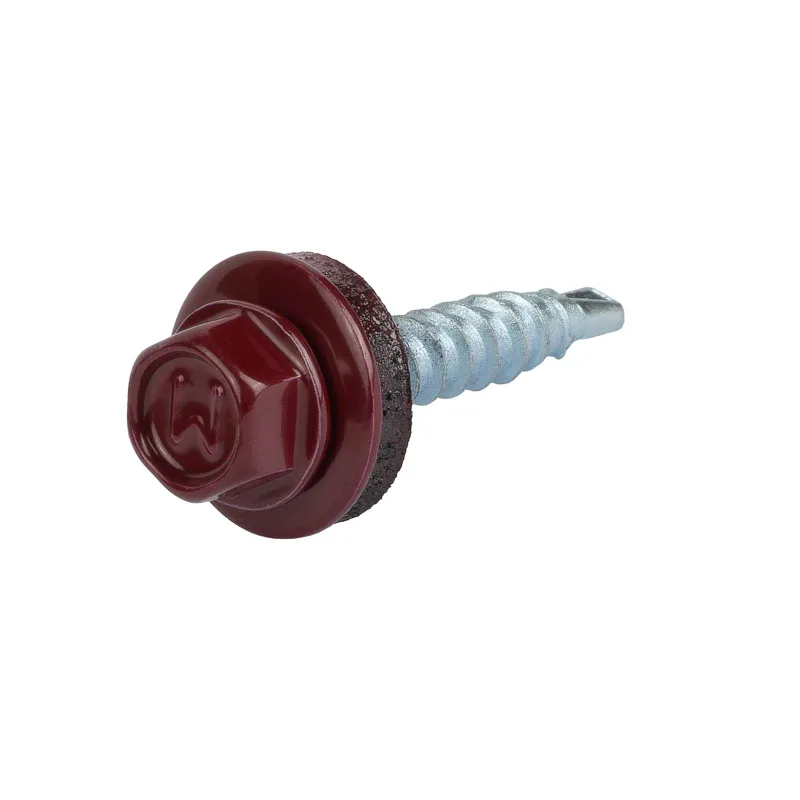 Саморез кровельный 4,8х29мм красное вино (RAL 3005) 250шт Daxmer_1