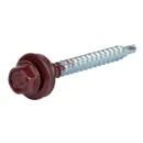 Саморез кровельный 4,8х50мм красное вино (RAL 3005) 150шт Daxmer_1