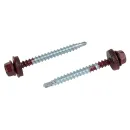 Саморез кровельный 4,8х50мм красное вино (RAL 3005) 150шт Daxmer_3