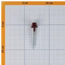 Саморез кровельный 4,8х50мм красное вино (RAL 3005) 150шт Daxmer_4