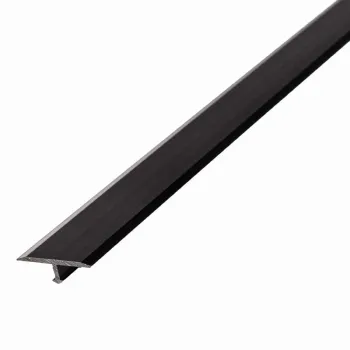 Изображение товара Порожек Т-образный черный алюминиевый 18х900 мм Русский профиль Изображение товара Порожек Т-образный черный алюминиевый 18х900 мм Русский профиль