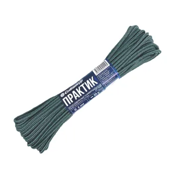 Изображение товара Шнур плетеный Практик 4 мм, зеленый, 20 м Изображение товара Шнур плетеный Практик 4 мм, зеленый, 20 м