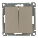 Механизм переключателя проходного двухклавишный AtlasDesign шампань IP20 Systeme Electric_2