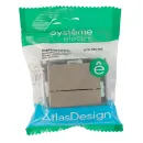 Механизм переключателя проходного двухклавишный AtlasDesign шампань IP20 Systeme Electric_5