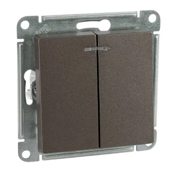 Изображение товара Двухклавишный выключатель AtlasDesign Systeme Electric с подсветкой мокко IP20 Изображение товара Двухклавишный выключатель AtlasDesign Systeme Electric с подсветкой мокко IP20