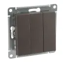 Механизм выключателя трехклавишный AtlasDesign мокко IP20 Systeme Electric_1