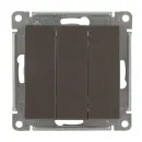 Механизм выключателя трехклавишный AtlasDesign мокко IP20 Systeme Electric_2