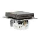 Механизм розетки с заземлением со шторками и крышкой AtlasDesign мокко IP20 Systeme Electric_4