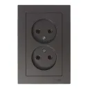 Розетка двухместная без заземления AtlasDesign мокко IP20 Systeme Electric_2