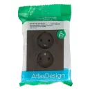 Розетка двухместная без заземления AtlasDesign мокко IP20 Systeme Electric_5