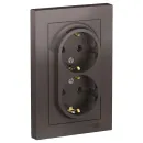 Розетка двухместная с заземлением AtlasDesign мокко IP20 Systeme Electric_1