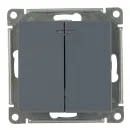 Механизм выключателя двухклавишный с подсветкой AtlasDesign грифель IP20 Systeme Electric_2