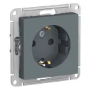 Механизм розетки с заземлением со шторками AtlasDesign грифель IP20 Systeme Electric_1