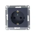 Механизм розетки с заземлением со шторками AtlasDesign грифель IP20 Systeme Electric_2