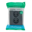 Розетка двухместная без заземления AtlasDesign грифель IP20 Systeme Electric_5