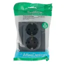 Розетка двухместная с заземлением AtlasDesign грифель IP20 Systeme Electric_4
