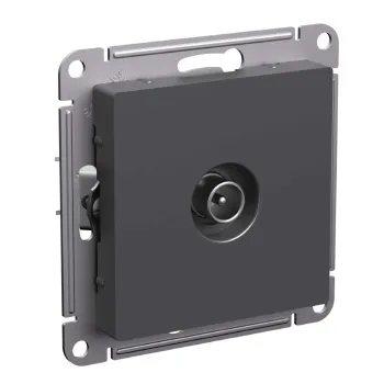Механизм розетки ТВ проходной AtlasDesign базальт IP20 Systeme Electric