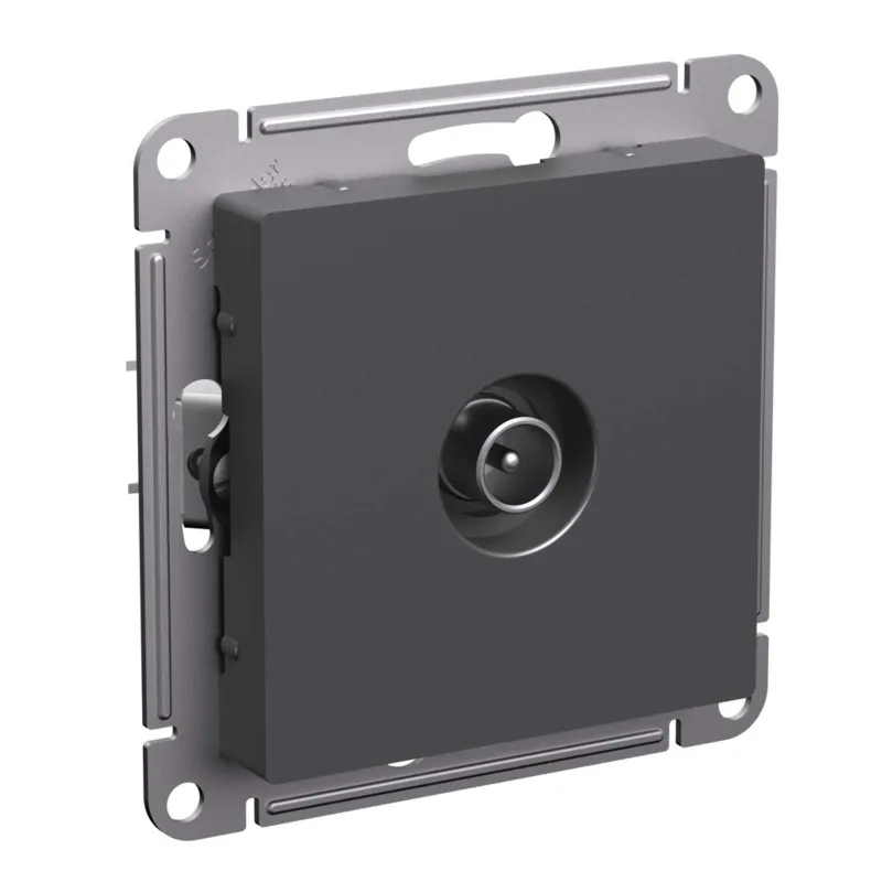 Механизм розетки ТВ проходной AtlasDesign базальт IP20 Systeme Electric_1