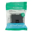 Механизм розетки компьютерная RJ45 5E AtlasDesign базальт IP20 Systeme Electric_3